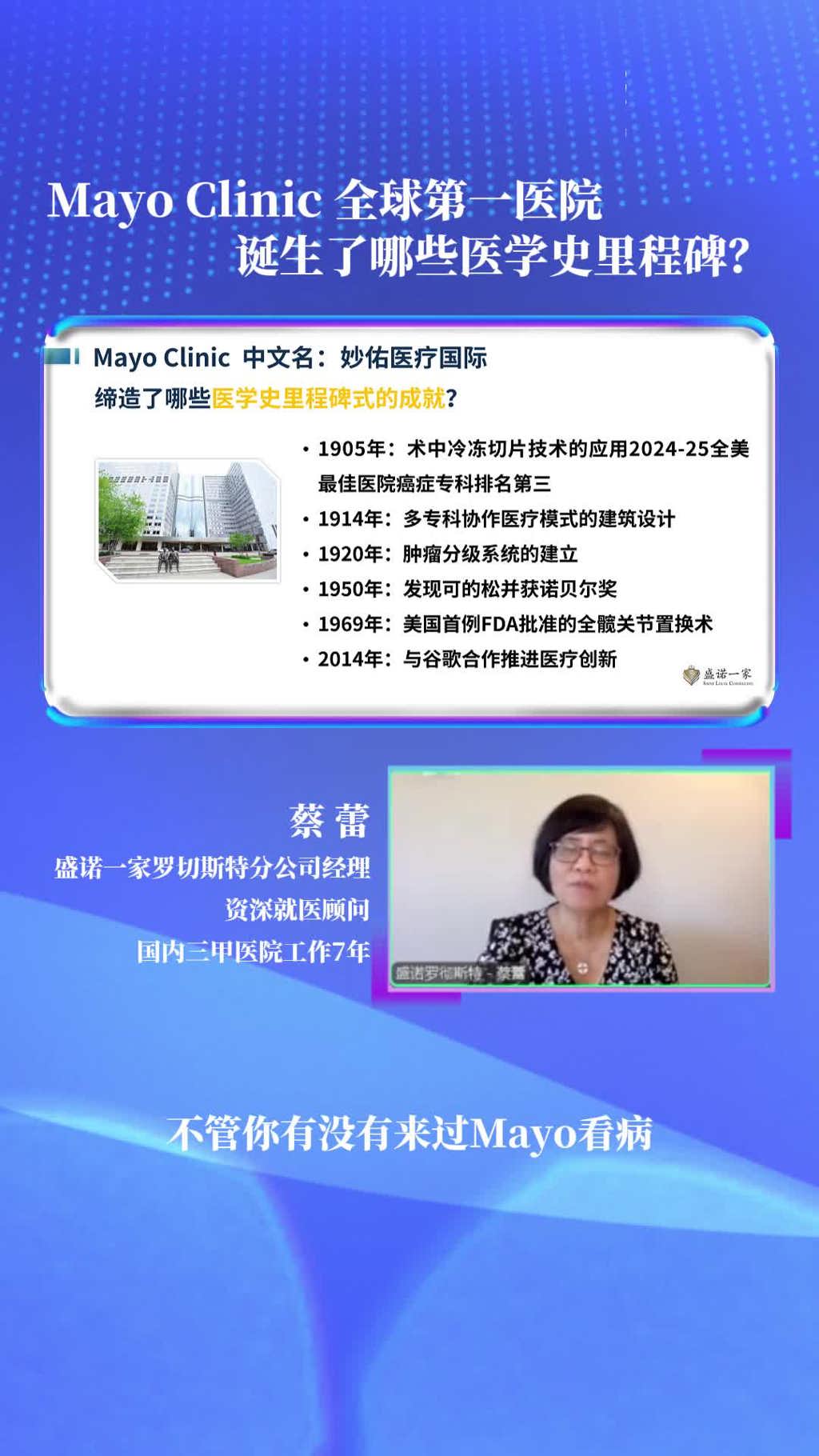 全球第一医院Mayo Clinic诞生了哪些医学史的里程碑？